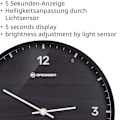 Miniatyrbillede 4 af 7: Bresser Vægur Mytime Ledsec Sort