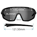 Miniatyrbillede 3 af 4: Tifosi Udskiftelige Solbriller Sledge Hvid,Sort Smoke/CAT3 + AC Red/CAT2 + Clear/CAT0