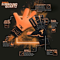 Miniatyrbillede 6 af 6: Precision Målmandshandsker Fusion X Pro Surround Quartz Orange,Sort 9.5