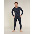 Miniatyrbillede 7 af 8: Icebreaker Merino 200 Oasis Cloud Dye Langærmet Baselayer Sort,Grå XL Mand