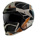 Miniatyrbillede 1 af 2: Mt Helmets Konvertibel Hjelm Streetfighter Sv S P1r Beige,Sort M