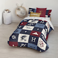 Miniatyrbillede 1 af 3: Play Fabrics Dynetæppe Med Knapper Hogwarts Plaid Til 90 Seng 155x220 Cm