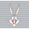 Miniatyrbillede 7 af 7: Play Fabrics Dynetæppe Med Knapper Bugs Bunny Til 80 Seng 140x200 Cm