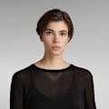Miniatyrbillede 5 af 7: G-star Besætning Hals Sweater Core Sort M Kvinde
