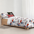 Miniatyrbillede 6 af 7: Play Fabrics Dynetæppe Med Knapper Man Of Steel Til 135/ Seng 140x240 Cm