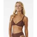 Miniatyrbild 3 av 6: Rip Curl Bikinitopp Premium Surf Wide Bind Triangle Brun L Kvinna