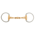 Pikkukuva 1 / 2: Br Kaksoisnivelletty Snaffle Anatominen Soft Contact 16 Mm Sormukset 65 Mm Snaffle Kultainen 11.5 cm