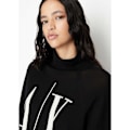 Miniatyrbillede 4 af 5: Armani Exchange 8nym7b-ymh4z Striktrøje Med Høj Hals Sort S Kvinde