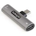 Miniatyrbillede 1 af 7: Startech Cdp 2capdm Usb-c/jack 3.5 Mm Til Usb-c/jack 3.5 Mm Adapter Søvfarvet