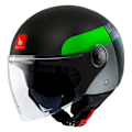 Miniatyrbillede 1 af 2: Mt Helmets Åben Ansigtshjelm Street S Inboard Sort L