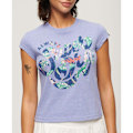 Pikkukuva 1 / 4: Superdry Floral Scripted Lyhythihainen T-paita Violetti XS Nainen