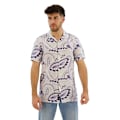 Miniatyrbillede 1 af 4: Superdry Open Collar Print Kortærmet Skjorte Grå XL Mand