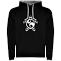 Miniatyrbillede 1 af 4: Kruskis Sea Turtle Tribal Two-colour Hættetrøje Sort 3XL Mand
