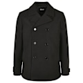 Miniatyrbillede 6 af 8: Urban Classics Klassisk Frakke Pea Coat Sort L Mand