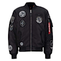 Miniatyrbillede 1 af 2: Alpha Industries Ma-1 Patch Jakke Sort S Mand
