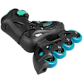 Miniatyrbillede 3 af 6: Playlife Ungdoms Rulleskøjter Joker Blue Sky Combo Sort EU 31-34
