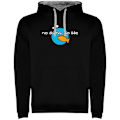 Miniatyrbillede 1 af 4: Kruskis No Diving No Life Two-colour Hættetrøje Sort XL Mand