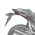 Miniatyrbillede 6 af 7: Shad 3p Yamaha Mt09 Tracer Side Sager Montering Yamaha Mt09 Tracer Sort
