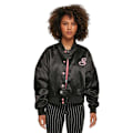 Miniatyrbillede 1 af 10: Starter Black Label Satin College Bomberjakke Sort M Kvinde
