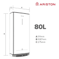 Miniatyrbillede 5 af 6: Ariston Thermo Velis Tech Dry Wifi 80l