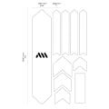 Miniatyrbillede 8 af 9: All Mountain Style Frame Guard Extra Stickers Honeycomb Hvid,Sort