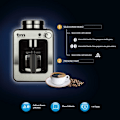 Miniatyrbild 4 av 7: Tm Electron Mini Drip Kaffebryggare Tmpcf020s Silver One Size / EU Plug