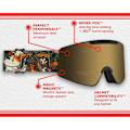 Miniatyrbillede 5 af 7: Pit Viper The Snowmachine Proform Skibriller Orange Red Revo/CAT3+CAT1