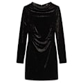 Miniatyrbillede 2 af 5: Superdry Velvet Longsleeved Mini Kjole Sort S Kvinde