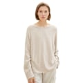 Miniatyrbillede 4 af 6: Tom Tailor Sweater 1037737 Knit Structured Batwing Beige M Kvinde