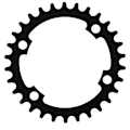 Miniatyrbillede 2 af 2: Leonardi Racing Daisy Asymmetric 96 Bcd Kædehjul Sort 30t