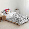 Miniatyrbillede 5 af 7: Play Fabrics Dynetæppe Med Knapper Tom & Jerry Sort Og Hvid Til Seng 135/ 140x240 Cm