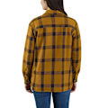 Miniatyrbillede 2 af 2: Carhartt Langærmet Skjorte Med Løs Pasform Twill Plaid Gul M