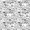 Miniatyrbillede 7 af 7: Play Fabrics Dynetæppe Med Knapper Tom & Jerry Sort Og Hvid Til Seng 135/ 140x240 Cm