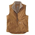 Miniatyrbillede 2 af 2: Carhartt Vest Washed Duck Lined Mock Neck Brun M