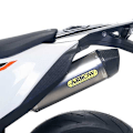Pikkukuva 1 / 2: Arrow Race-tech Titanium With Carbon End Cap Ktm 690 Smc R / 690 Enduro R ´19-21 Ei-hyväksytty äänenvaimennin Hopeinen Not Homologated