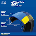 Miniatyrbillede 3 af 3: Michelin Power 6 Zr 73w Tl Bagdæk Til Landevejscykling Sort 190 / 50 / R17