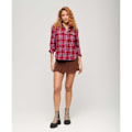 Miniatyrbillede 6 af 6: Superdry Lumberjack Check Flannel Overtrøje Rød 2XS Kvinde
