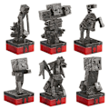 Miniatyrbillede 2 af 3: Noble Collection Brætspil Minecraft Chess Set Overworld Heroes Vs Hostile Mobs