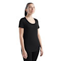 Miniatyrbillede 2 af 7: Icebreaker Kortærmet T-shirt Sphere Ii Scoop Merino Sort XS Kvinde