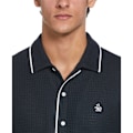 Miniatyrbillede 2 af 2: Original Penguin Button Front Textured Earl Kortærmet Skjorte Blå S Mand