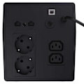 Miniatyrbillede 2 af 5: Green Cell Udgang Ups Ups03 Line-interactive 1000 Va 600w 4 Sort EU Plug