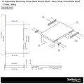 Pikkukuva 8 / 8: Startech Rack 1u Fixed Shelf Musta