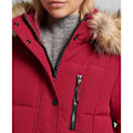 Pikkukuva 5 / 6: Superdry Tekoturkis Everest-takki Longline Punainen S Nainen
