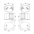 Miniatyrbillede 2 af 2: Lalizas Fos Led 12 Port Starboard Deck Sort