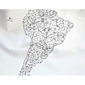 Pikkukuva 8 / 9: Awesome Maps Värityskarttapyyhe World Map To Color In With Country Specific Doodles Valkoinen