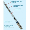 Miniatyrbillede 3 af 3: Glomex Glomeasy Vhf Antenna With Fme Termination Blå,Søvfarvet