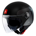 Miniatyrbillede 1 af 2: Mt Helmets Åben Ansigtshjelm Street S Inboard Sort M