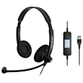 Miniatyrbillede 1 af 4: Sennheiser Hovedtelefoner Sc60 Usb Binaural Sort