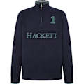 Miniatyrbillede 1 af 2: Hackett Hm703226 Halv Lynlås Sweater Blå 2XL Mand