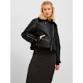 Miniatyrbillede 1 af 8: Jack & Jones Læderjakke Lee Aviator Faux Shearling Jjxx Sort XL Kvinde
